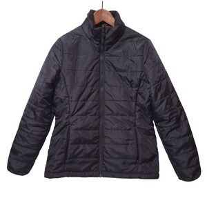 Calvin Klein Puffer Jacket Stand Collar‎ Full Zip Women S Black Lightweight